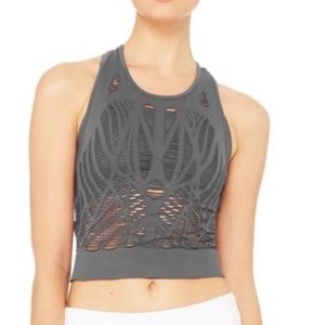 ALO Vixen Fitted Top Dark Gray